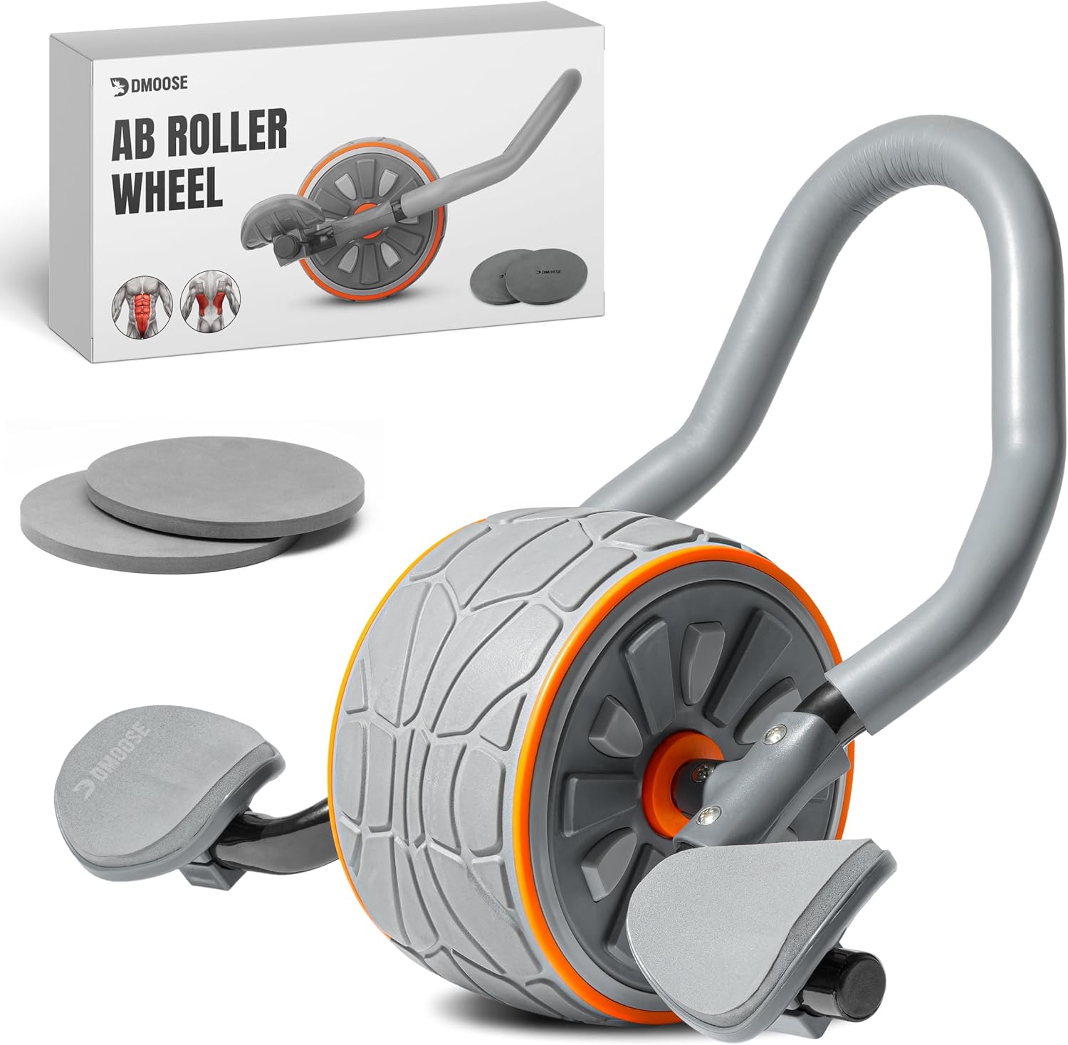 Ab Roller Wheel With Elbow Support - DMoose Fitness Ab Roller Wheel dengan