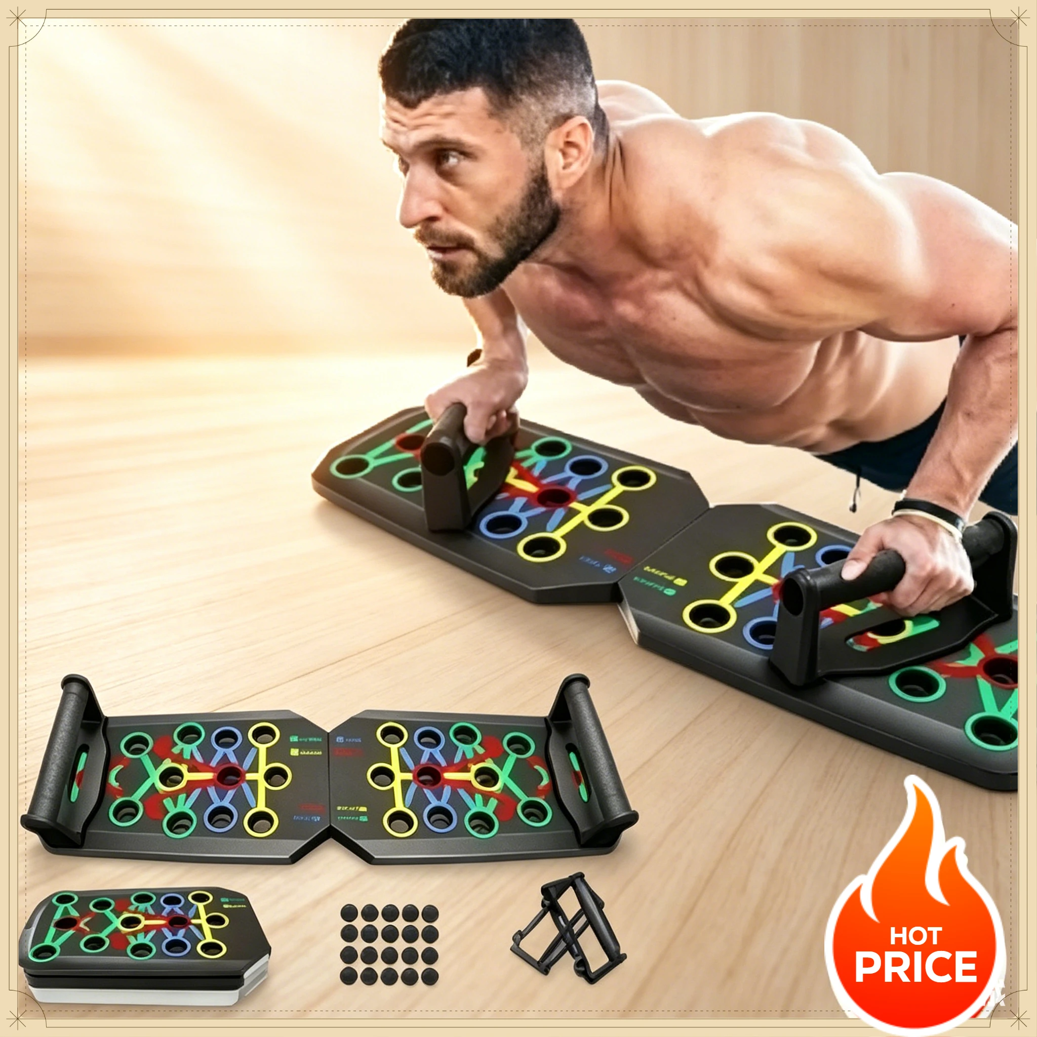 Push Up Board Foldable Multi Function - Rak Push Up Lipat Multifungsi untuk