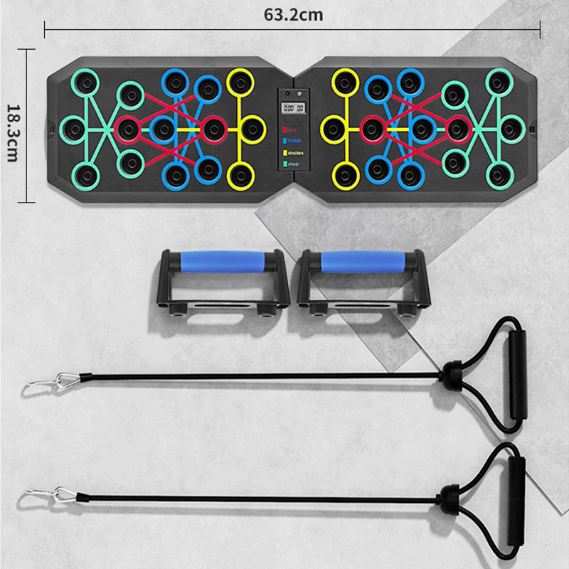 Push Up Board Foldable Multi Function - Papan Push Up Lipat dengan Penghitung