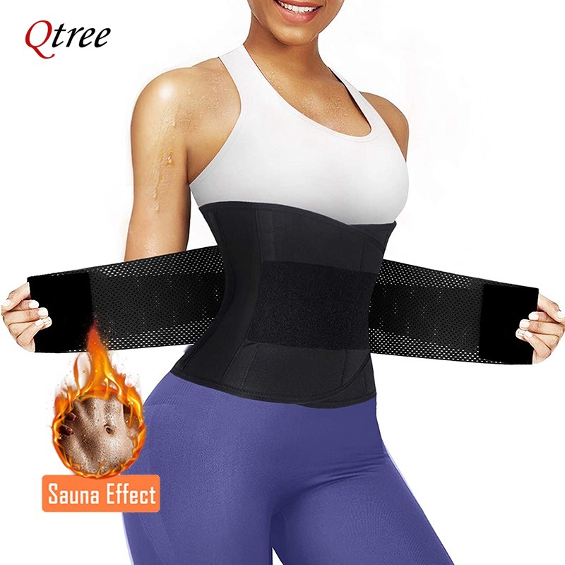 Sweat Waist Trainer Belt Neoprene - Qtree Korset Pelangsing Pinggang Neoprene Panas