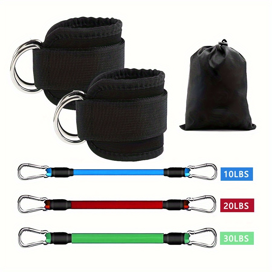 Pilates Bar Kit With Resistance Bands - 5 Buah Gelang Resistensi Pergelangan Kaki,