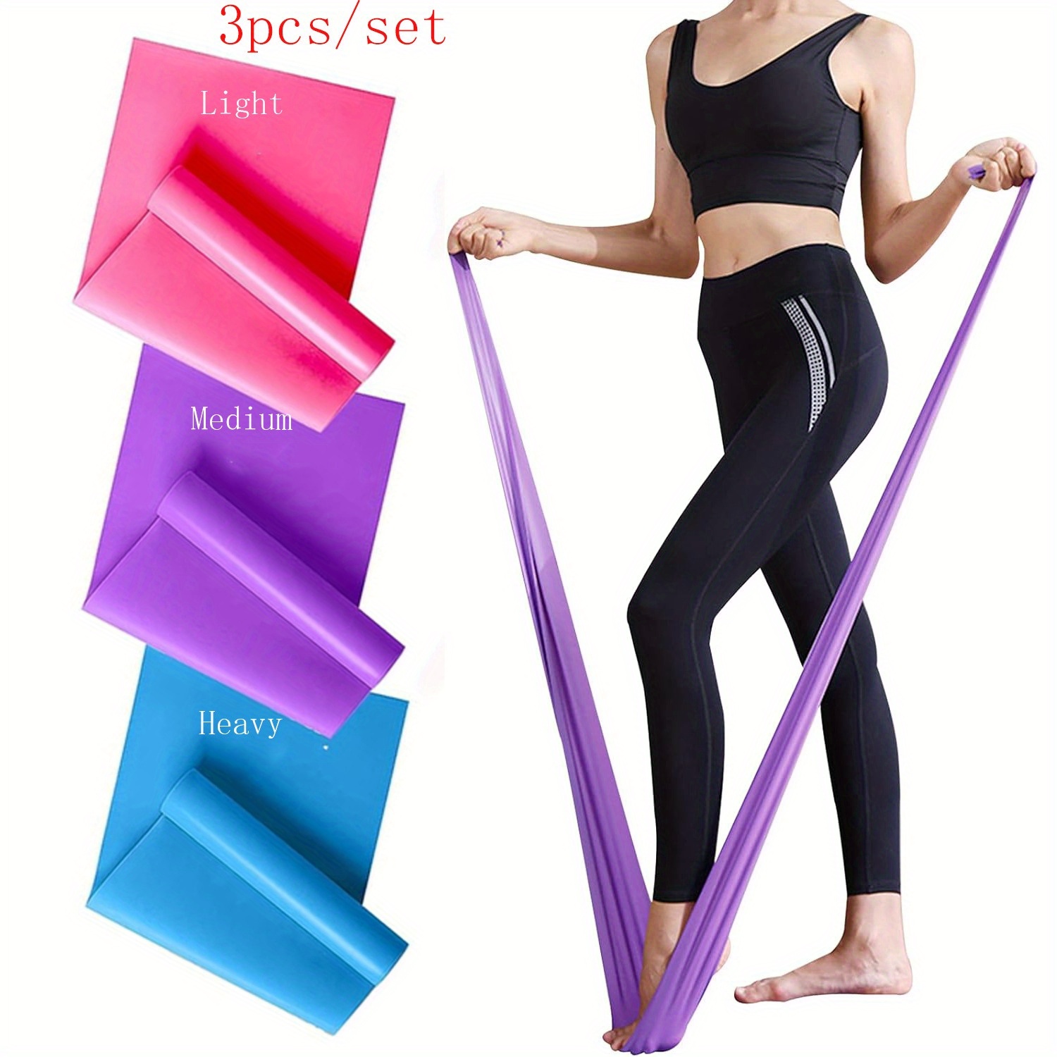 Pilates Bar Kit With Resistance Bands - 1/3 Buah Tali Resistensi untuk Pria