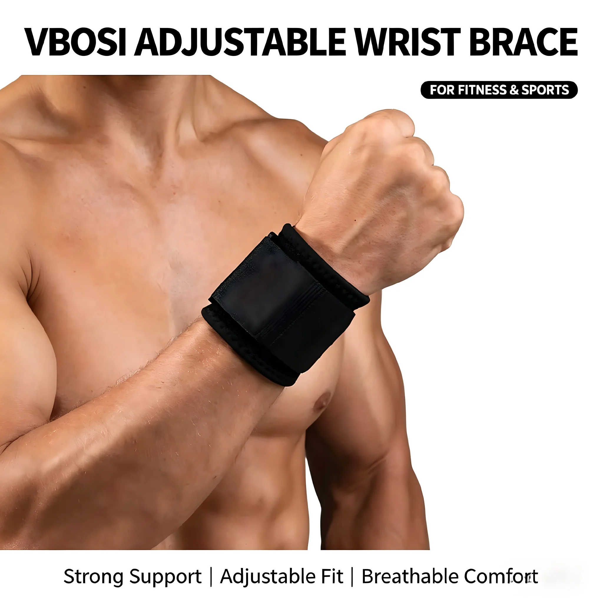 Wrist Wraps Weightlifting Support - Pembalut Pergelangan Tangan Profesional yang Bernapas