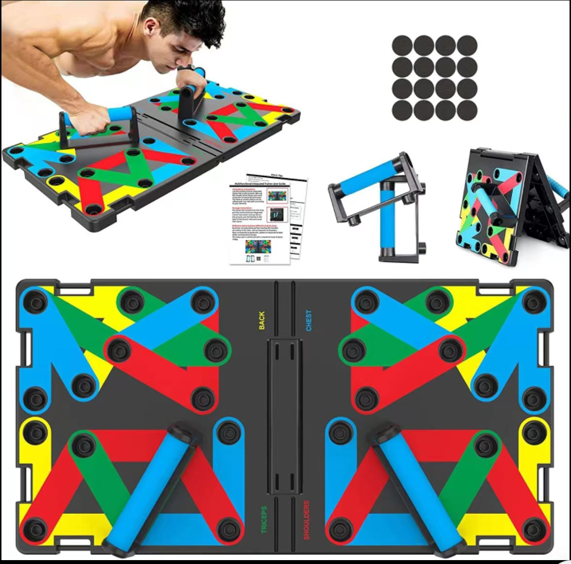 Push Up Board Foldable Multi Function - Alat Latihan Portabel Papan Push-Up Lipat