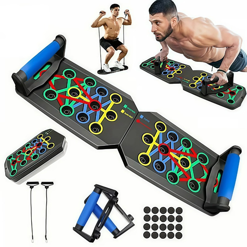 Push Up Board Foldable Multi Function - Papan Push Up Lipat dengan Tali