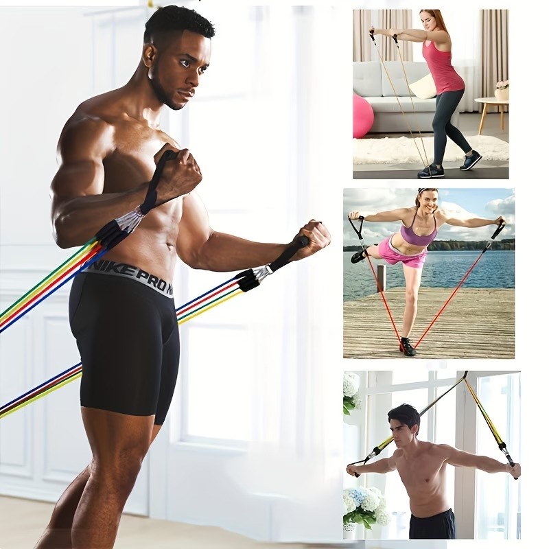 Set Resistance Band dengan Pen - Pilates Bar Kit With Resistance Bands ulasan dan harga