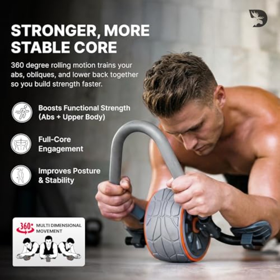 Roda Roller Ab dengan Penyangg - Ab Roller Wheel With Elbow Support ulasan dan harga