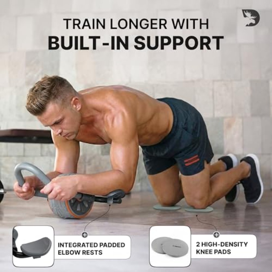 Roda Roller Ab dengan Penyangg - Ab Roller Wheel With Elbow Support ulasan dan harga