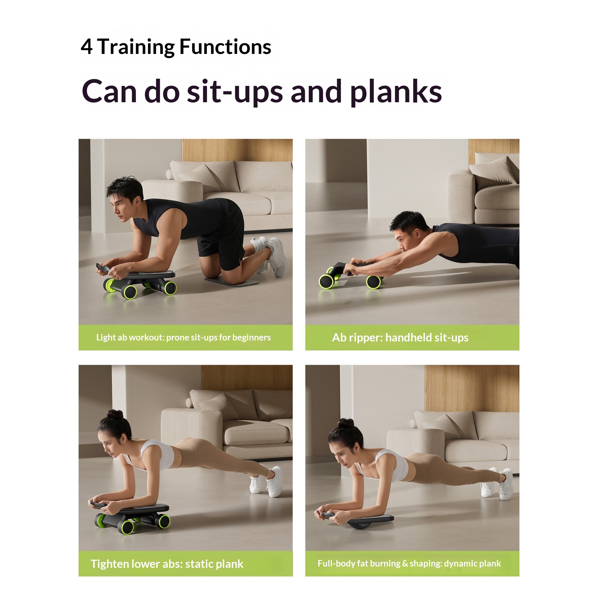 Alat Olahraga Ab Roller Dengan - Ab Roller Wheel With Elbow Support ulasan dan harga