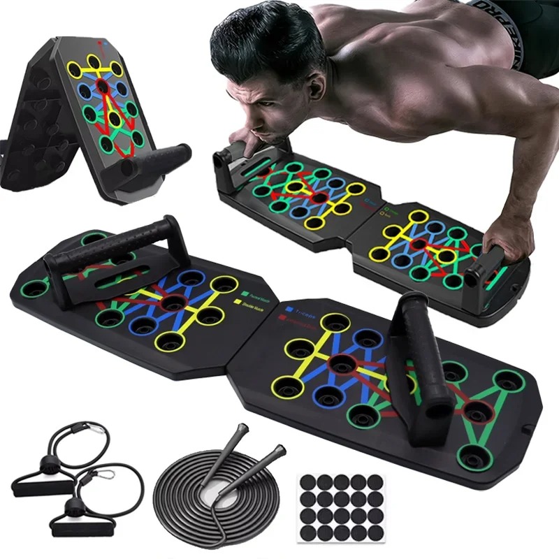 Set Papan Push-up Lipat - Pera - Push Up Board Foldable Multi Function ulasan dan harga