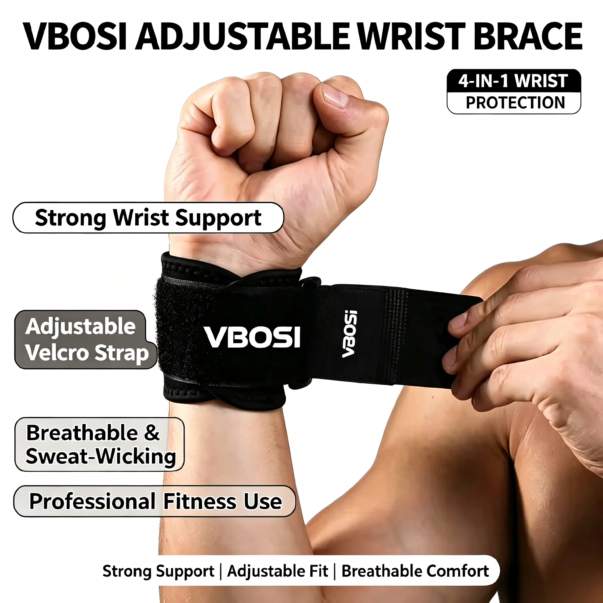 Pembalut Pergelangan Tangan Pr - Wrist Wraps Weightlifting Support ulasan dan harga