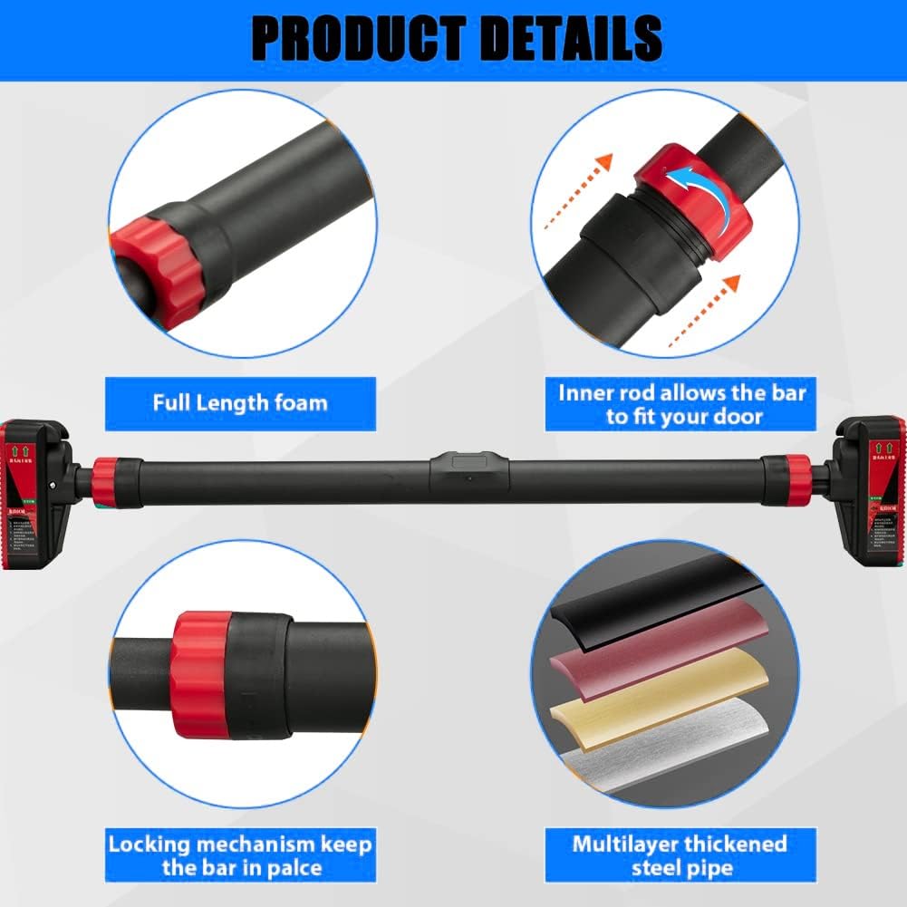 Pull Up Bar yang Dapat Disesua - Door Pull Up Bar No Screw ulasan dan harga