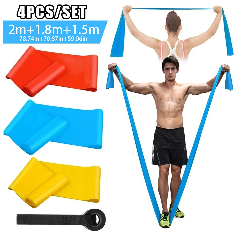 4 Buah/Set Pita Kebugaran Elas - Pilates Bar Kit With Resistance Bands ulasan dan harga